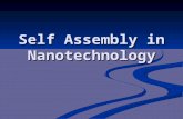 Self Assembly in Nanotechnology. Self Assembly Self Assembly is defined as the spontaneous association of numerous individual units of material into well.