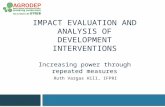 IMPACT EVALUATION AND ANALYSIS OF DEVELOPMENT INTERVENTIONS Increasing power through repeated measures Ruth Vargas Hill, IFPRI.