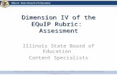 Dimension IV of the EQuIP Rubric: Assessment Illinois State Board of Education Content Specialists Content contained is licensed under a Creative Commons.