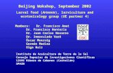 Beijing Wokshop, September 2002 Larval food (Artemia), larviculture and ecotoxicology group (UE partner 4) Members:Dr. Francisco Amat Dr. Francisco Hontoria.