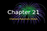 Chapter 21 Chemical Reactions (Rxns). Sec. 1 Chemical Changes Chemical Reaction—a change in which 1 or more substances are converted into new substances.
