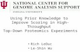 Using Prior Knowledge to Improve Scoring in High-Throughput Top-Down Proteomics Experiments Rich LeDuc Le-Shin Wu.