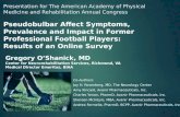 Presentation for The American Academy of Physical Medicine and Rehabilitation Annual Congress Pseudobulbar Affect Symptoms, Prevalence and Impact in Former.