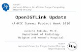 NA-MIC National Alliance for Medical Image Computing  OpenIGTLink Update NA-MIC Summer Project Week 2010 Junichi Tokuda, Ph.D. Department.