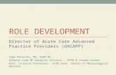ROLE DEVELOPMENT Director of Acute Care Advanced Practice Providers (DACAPP) Vagn Petersen, MS, ACNP-BC Interim Lead NP Surgical Services – SFGH & Trauma.