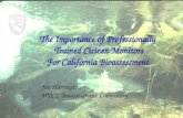 The Importance of Professionally Trained Citizen Monitors For California Bioassessment Jim Harrington WPCL Bioassessment Laboratory.