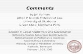 Comments by Jon Forman Alfred P. Murrah Professor of Law University of Oklahoma & Vice Chair, Oklahoma PERS Session V. Legal Framework and Governance Rethinking.
