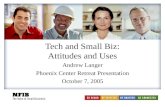 Tech and Small Biz: Attitudes and Uses Andrew Langer Phoenix Center Retreat Presentation October 7, 2005.