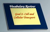 Vocabulary Review Goal 2- Cell and Cellular Transport.