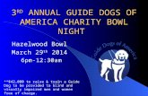 3 RD ANNUAL GUIDE DOGS OF AMERICA CHARITY BOWL NIGHT Hazelwood Bowl March 29 th 2014 6pm-12:30am **$42,000 to raise & train a Guide Dog to be provided.