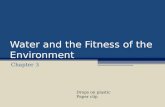 Water and the Fitness of the Environment Chapter 3 Drops on plastic Paper clip.