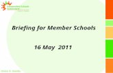 Briefing for Member Schools 16 May 2011. Topics Enrolment Trends Federal Budget 2011/12 NAPLAN My School Australian Government Funding Review What Parents.