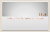 16.2 Evolution as Genetic Change. The effects of Natural Selection cause changes in whole populations, not just in individuals. Therefore the genetics.