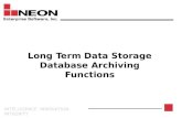 INTELLIGENCE. INNOVATION. INTEGRITY Long Term Data Storage Database Archiving Functions.