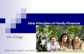 Nine Principles of Family Finances Viv Grigg What do I teach my kids?