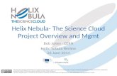 Helix Nebula- The Science Cloud Project Overview and Mgmt Bob Jones - CERN Helix Nebula Review 26 June 2014 This document produced by Members of the Helix.