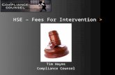 HSE – Fees For Intervention > Tim Hayes Compliance Counsel.