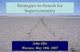 Strategies to Search for Supersymmetry John Ellis Warsaw, May 18th, 2007.