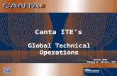 Canta ITE’s Global Technical Operations March 2001 Johnny H. Hansen, GTO.