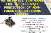 A N E NSEMBLE SVM M ODEL FOR THE A CCURATE P REDICTION OF N ON - C ANONICAL M ICRO RNA T ARGETS Asish Ghoshal 1, Ananth Grama 1, Saurabh Bagchi 2, Somali.
