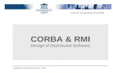 Vakgroep Informatietechnologie - IBCN CORBA & RMI Design of Distributed Software.