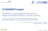 Marcello Guaiana – Project Manager STARNETregio STARring a transregional NETwork of regional research-driven marine clusters A European project for international.