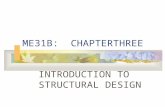 ME31B: CHAPTERTHREE INTRODUCTION TO STRUCTURAL DESIGN.