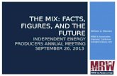 THE MIX: FACTS, FIGURES, AND THE FUTURE INDEPENDENT ENERGY PRODUCERS ANNUAL MEETING SEPTEMBER 26, 2013 William A. Monsen MRW & Associates Oakland, California.
