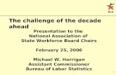 BLS 1 The challenge of the decade ahead Presentation to the National Association of State Workforce Board Chairs February 25, 2006 Michael W. Horrigan.