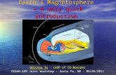 Earth’s Magnetosphere — A very quick introduction Weichao Tu - LASP of CU-Boulder CEDAR-GEM Joint Workshop - Santa Fe, NM - 06/26/2011.