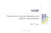 An T. Le - USF 2006 - VoIP Packet...1 VOIP Packet loss, packet labeling and packet classification An T. Le.
