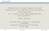 Rev A Mikko Suominen 01.06.20041 Enhancing System Capacity and Robustness by Optimizing Software Architecture in a Real-time Multiprocessor Environment.