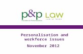 Personalisation and workforce issues November 2012.