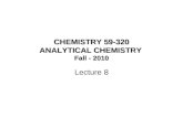 CHEMISTRY 59-320 ANALYTICAL CHEMISTRY Fall - 2010 Lecture 8.