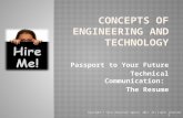 Passport to Your Future Technical Communication: The Resume Copyright © Texas Education Agency, 2012. All rights reserved. 1.