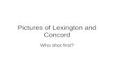 Pictures of Lexington and Concord Who shot first?.