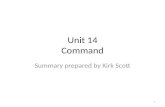 Unit 14 Command Summary prepared by Kirk Scott 1.