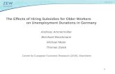 1 The Effects of Hiring Subsidies for Older Workers on Unemployment Durations in Germany Andreas Ammermüller Bernhard Boockmann Michael Meier Thomas Zwick.