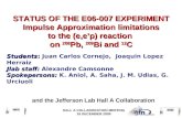 HALL A COLLABORATION MEETING 16 DECEMBER 2009 STATUS OF THE E06-007 EXPERIMENT Impulse Approximation limitations to the (e,e’p) reaction on 208 Pb, 209.