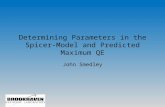 Determining Parameters in the Spicer- Model and Predicted Maximum QE John Smedley.