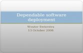 Dependable software deployment Wouter Swierstra 13 October 2006.