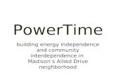 PowerTime building energy independence and community interdependence in Madison’s Allied Drive neighborhood.