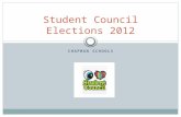 CHAPMAN SCHOOLS Student Council Elections 2012. Posters You are required to put up three posters at school. You will need to put one in the lobby, one.