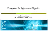 Prospects in Neutrino Physics Prospects in Neutrino Physics J. Bernabeu U. Valencia and IFIC December 2007 December 2007.