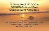 1 A Sample of NCDDC's GCOOS-Related Data Management Activities Julie Bosch NOAA/ National Coastal Data Development Center GCOOS DMAC Committee Meeting.
