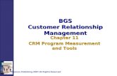 BGS Customer Relationship Management Chapter 11 CRM Program Measurement and Tools Chapter 11 CRM Program Measurement and Tools Thomson Publishing 2007.