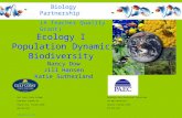 Ecology I Population Dynamics Biodiversity Nancy Dow Jill Hansen Katie Sutherland Gulf Coast State CollegePanhandle Area Educational Consortium 5230 West.