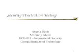 1 Security Penetration Testing Angela Davis Mrinmoy Ghosh ECE4112 – Internetwork Security Georgia Institute of Technology.