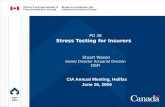 PD 38 Stress Testing for Insurers Stuart Wason Senior Director Actuarial Division OSFI CIA Annual Meeting, Halifax June 26, 2009.