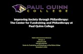 Improving Society through Philanthropy: The Center for Fundraising and Philanthropy at Paul Quinn College TRACS 2012 Annual Conference Chicago, IL Halima.